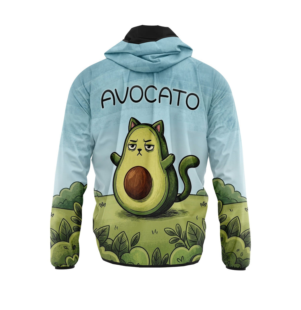 Avocato Cat Graphic Print Lightweight Windbreaker Jacket