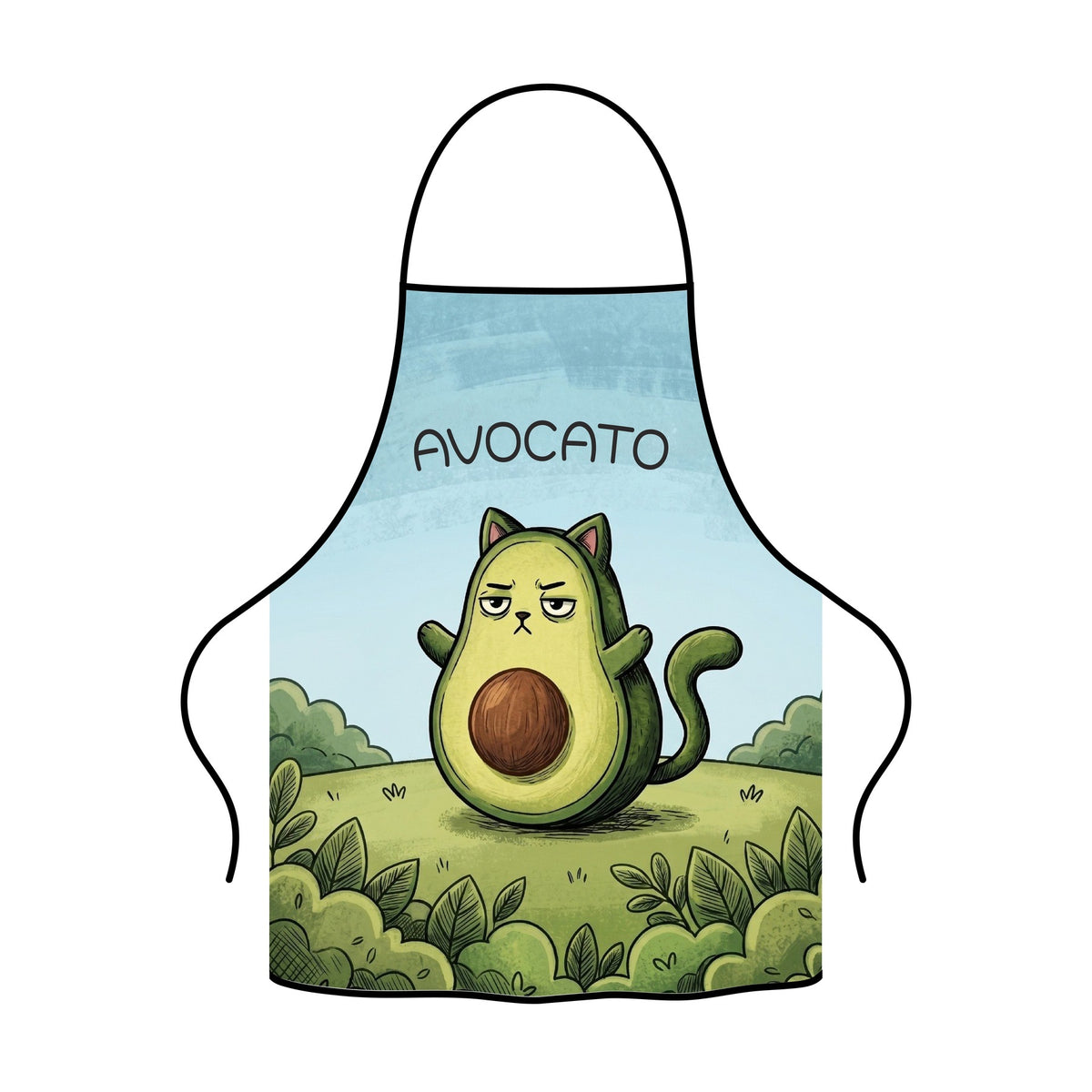 Avocato Lustige Katze Avocado Küchenschürze