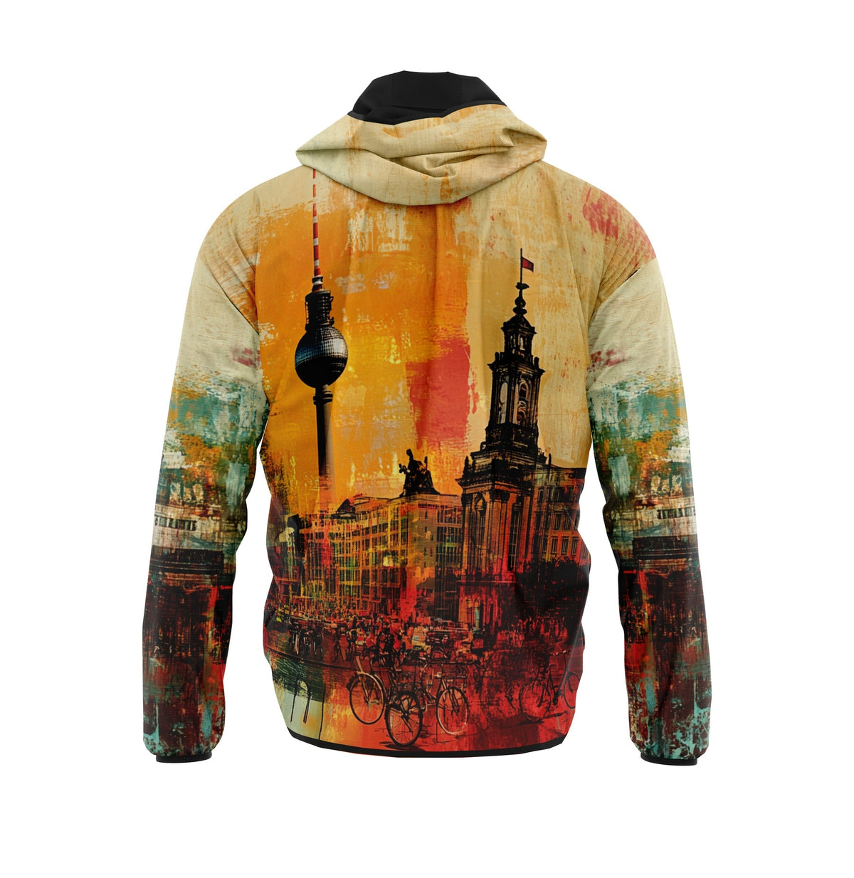 Berlin Architektur Kunst Grafik Windbreaker Jacke
