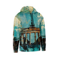 Berlin Architecture Graphic Print Men's Pullover Hoodie