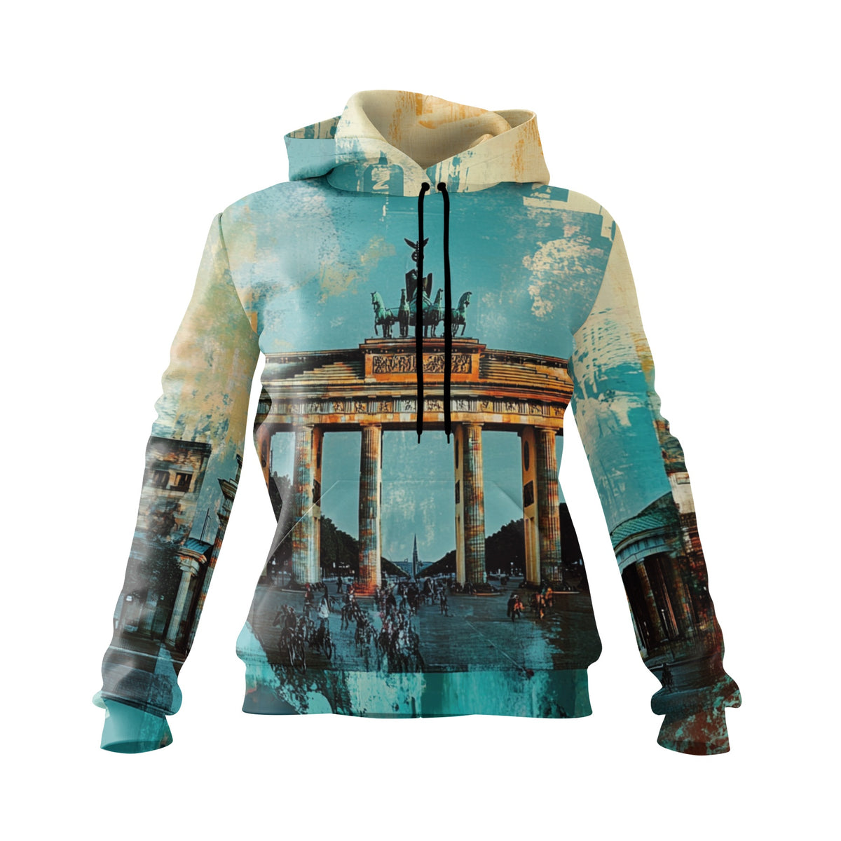 Berlin Architektur Kunst Damen Grafik-Kapuzenpullover