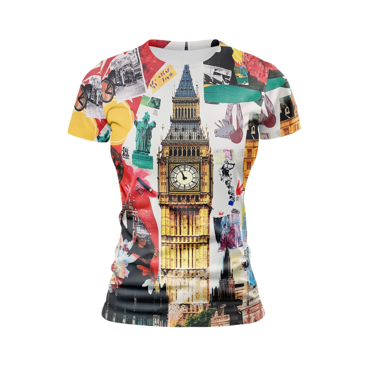 London Big Ben Collage Damen-T-Shirt