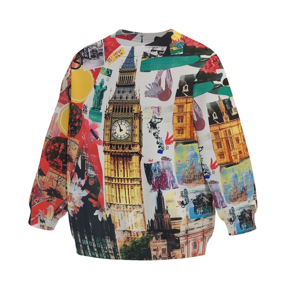 Big Ben Kinder-Sweatshirt mit London-Collage-Print
