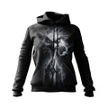 Schwarzer Adler-Grafik-Hoodie für Damen
