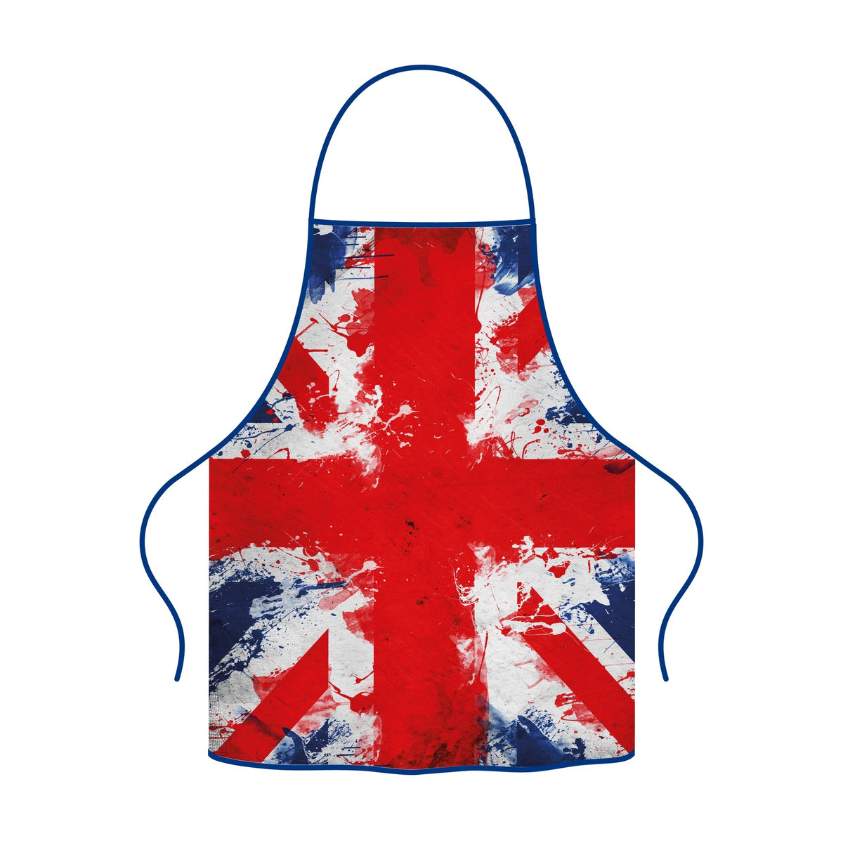 Küchenschürze mit britischem Flaggenmotiv und Spritzmuster