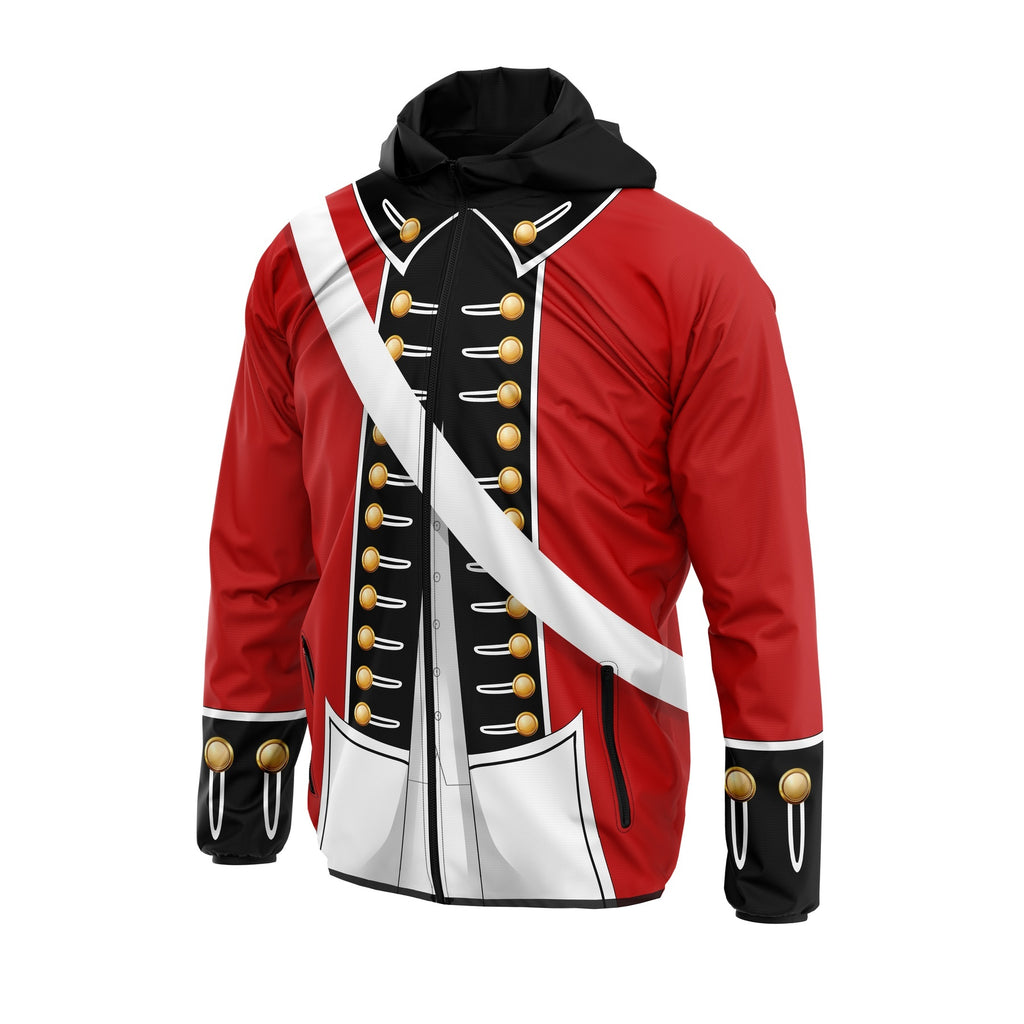 Grafik-Windbreaker mit britischer Rotrock-Uniform