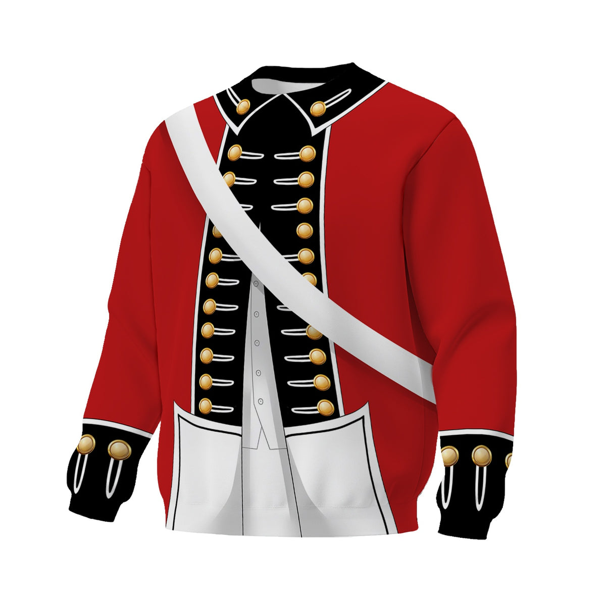 Sweatshirt mit Druck einer britischen Rotrock-Uniform