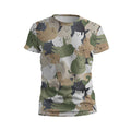 Herren-T-Shirt mit Katzen-Camouflage-Muster und Allover-Druck