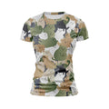 Damen-T-Shirt mit Katzen-Camouflage-Motiv