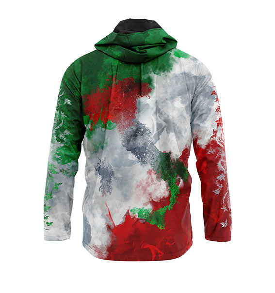 Classic Italy Windbreaker Unisex Lightweight Rain Jacket with Hood