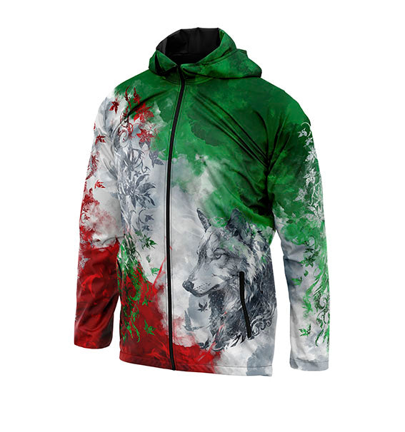 Classic Italy Windbreaker Unisex Lightweight Rain Jacket with Hood