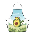 Niedliche Katzen-Avocado-Küchenschürze zum Kochen und Backen