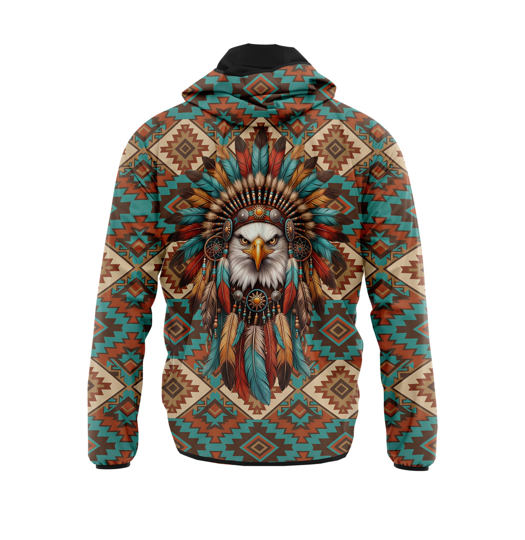 Adler-Anführer Native American Tribal Art Windbreaker-Jacke