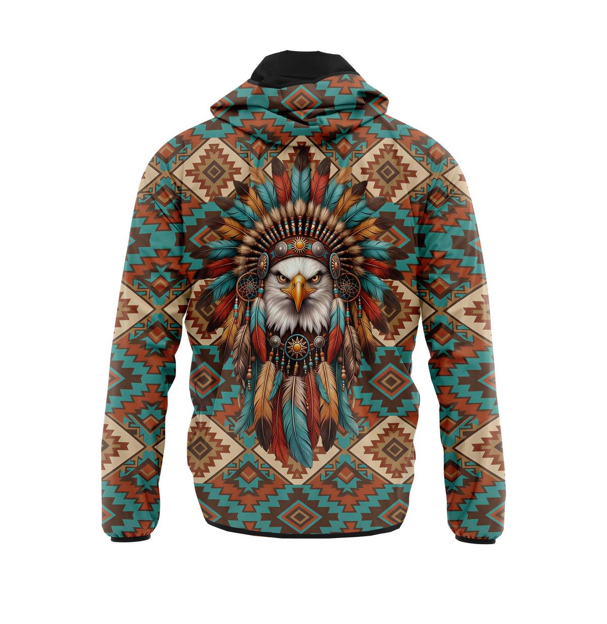 Eagle Leader Native American Tribal Art Windbreaker Jacket