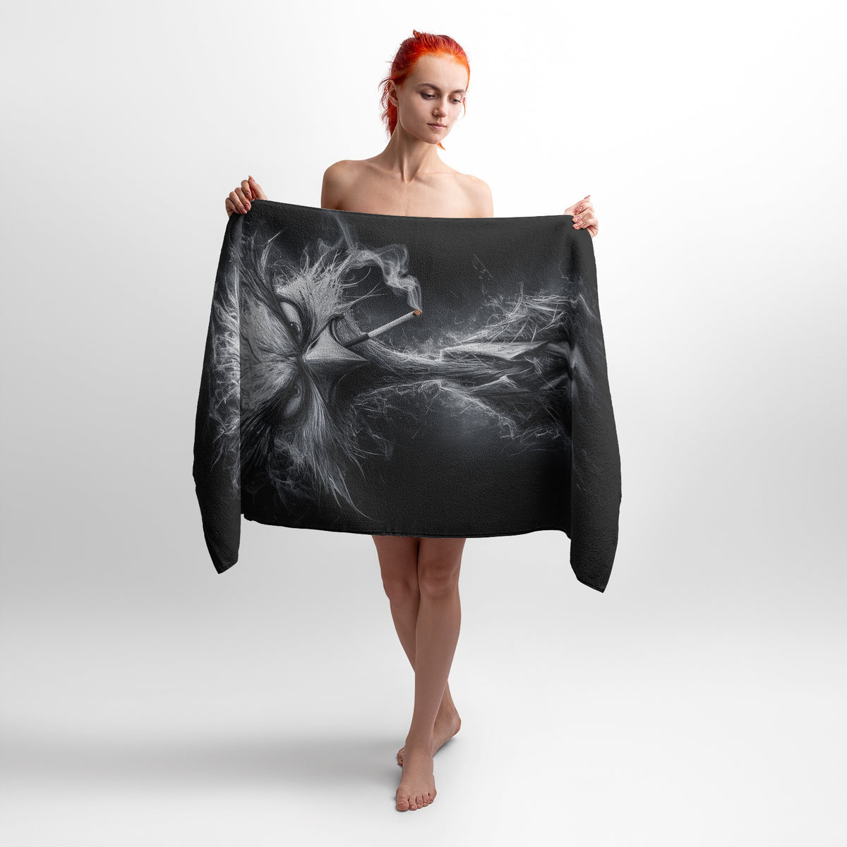Handtuch mit coolem Adler-Grafikprint