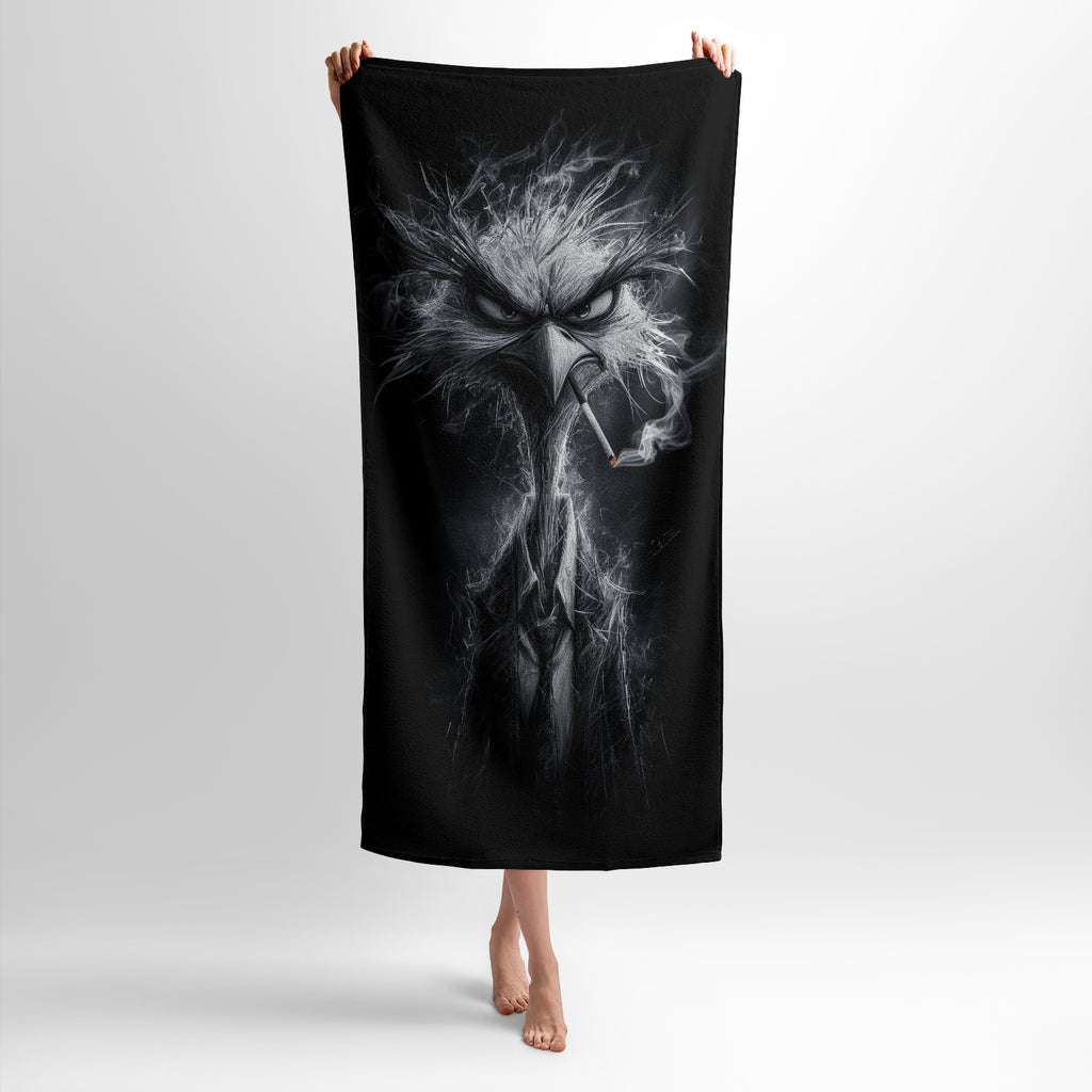 Edgy Eagle Graphic Print Towel