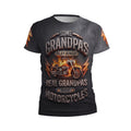 Fire Motorcycle Graphic Performance T-Shirt for Men