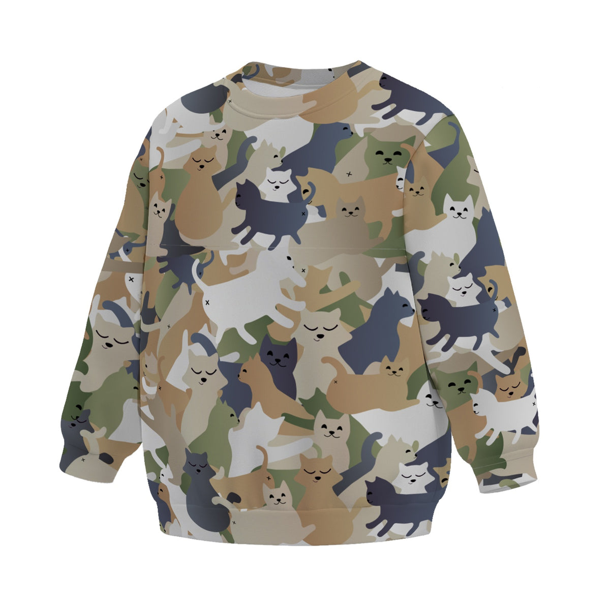 Lustiges Katzen-Camouflage-Sweatshirt für Kinder
