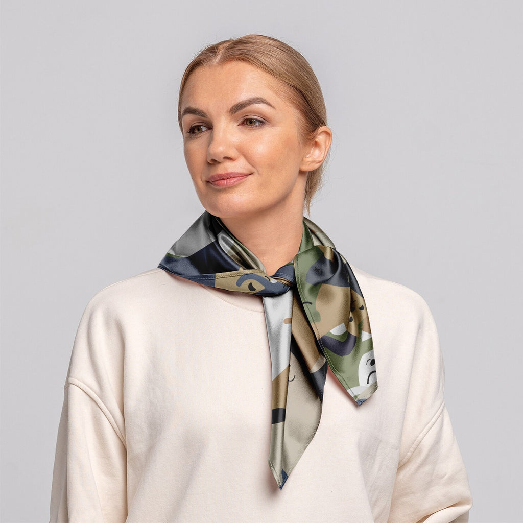 Quadratisches Tuch mit lustigem Katzen-Camouflage-Muster