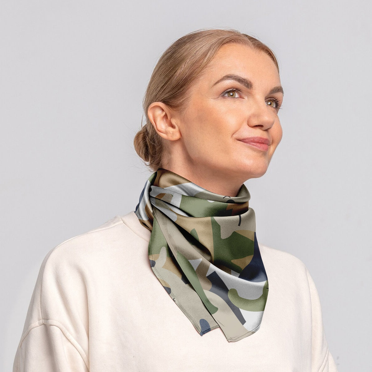 Quadratisches Tuch mit lustigem Katzen-Camouflage-Muster