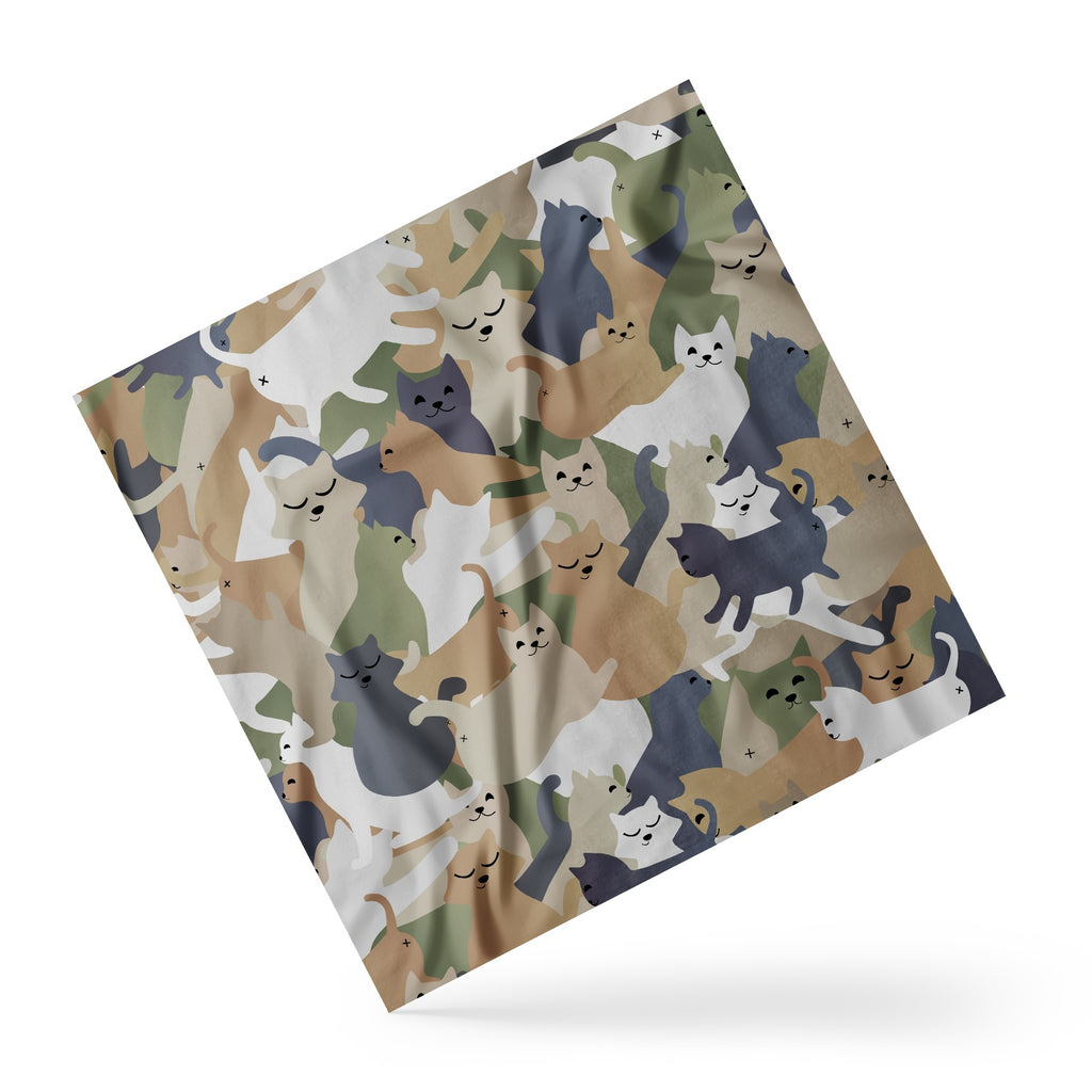 Quadratisches Tuch mit lustigem Katzen-Camouflage-Muster