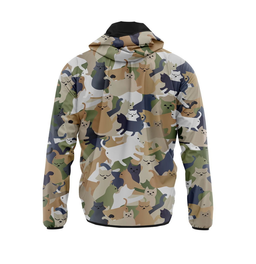 Funny Cats Camouflage Lightweight Windbreaker Jacket