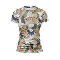 Lustiges Damen-T-Shirt mit Katzen-Camouflage-Print