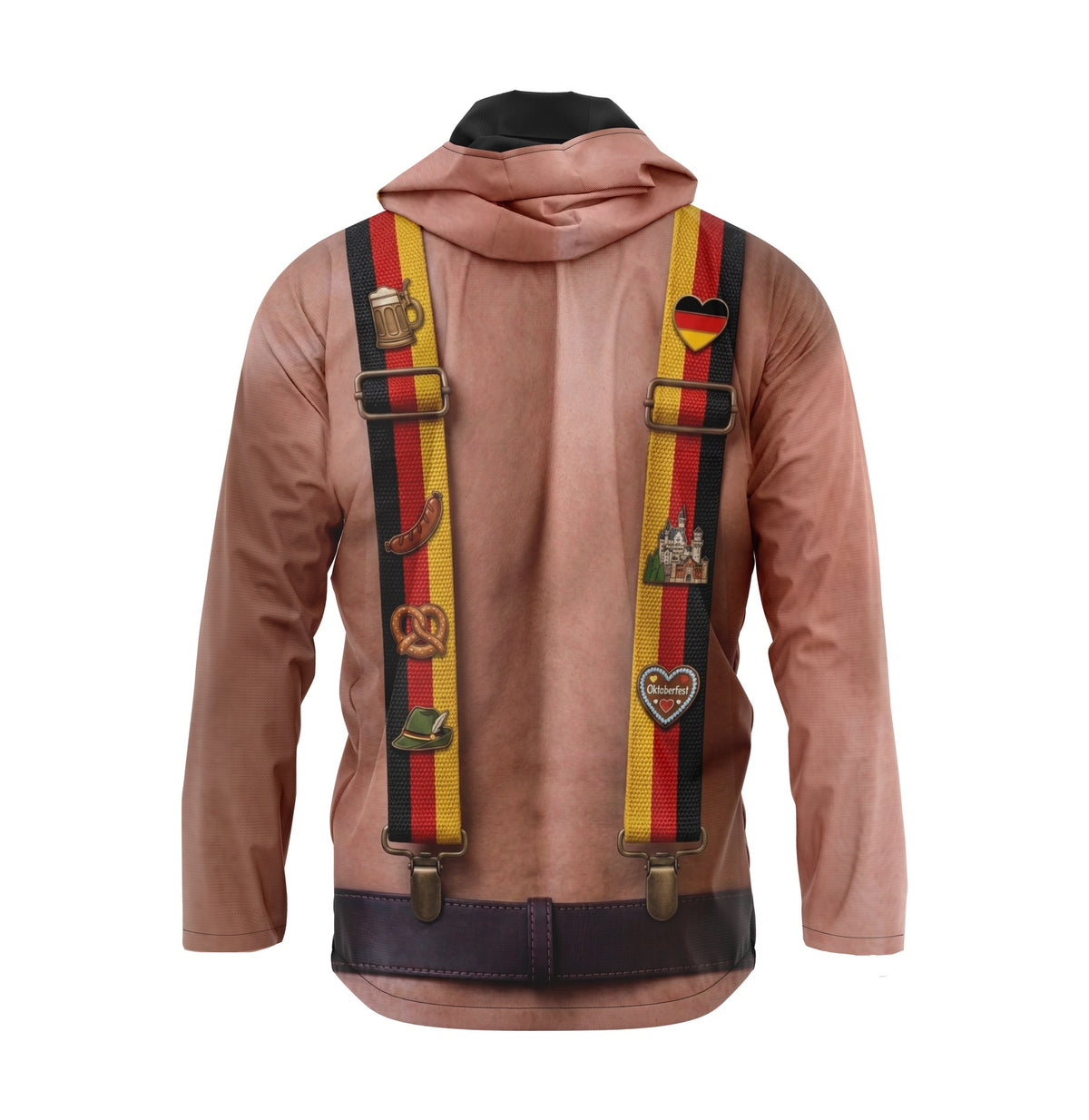 Deutsche Hosenträger gepumpte Körper Windbreaker Jacke