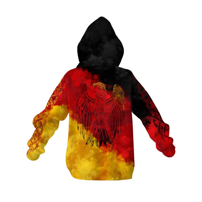 Germany Heritage Kids Fleece Hoodie Pullover with Flag Graphic
