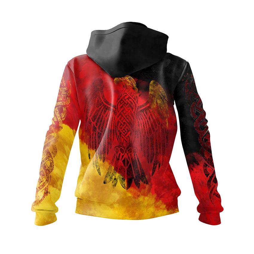 Germany Map Souvenir Hoodie for Women Minimalist German Flag Design