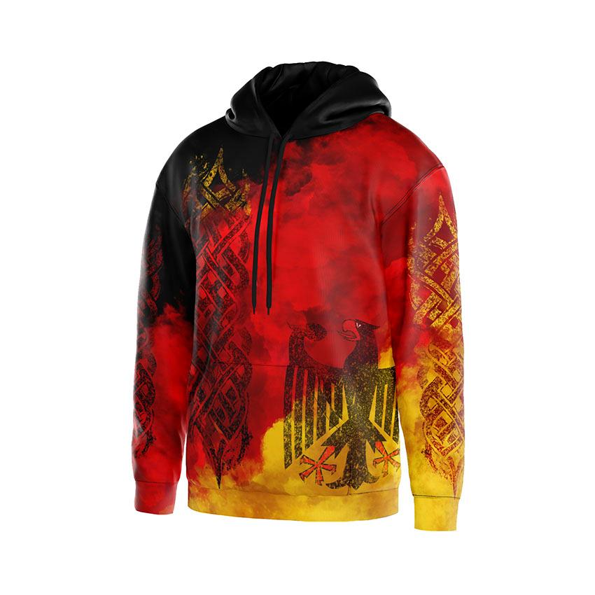 Germany Souvenir Graphic Hoodie Soft Fleece Pullover for Men