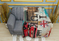I Love UK London Landmarks Plush Throw Blanket