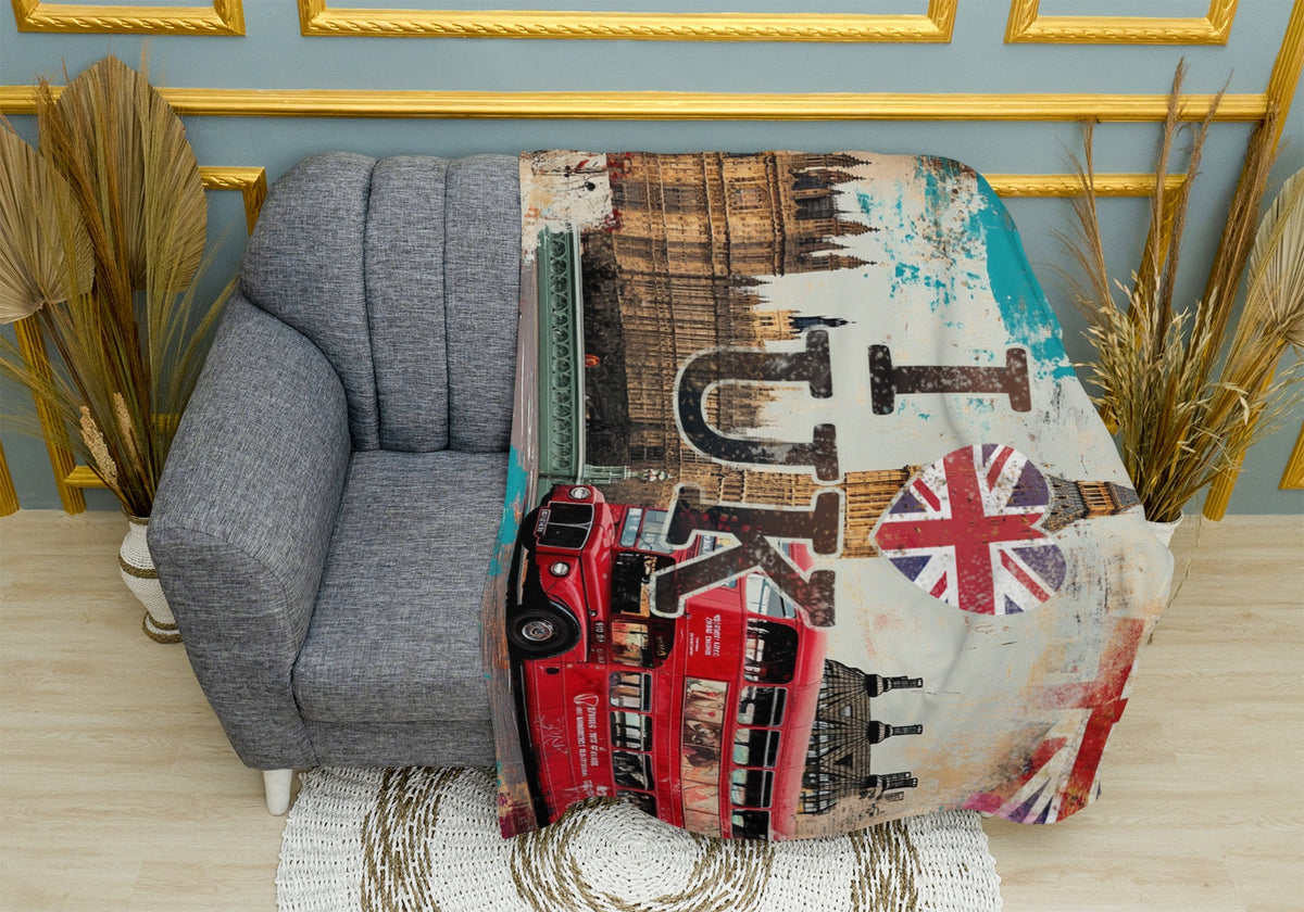 Ich liebe den kuscheligen Wohndecken-Überwurf mit Londoner Sehenswürdigkeiten