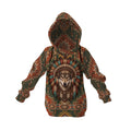 Indian Spirit Wolf Graphic Youth Hoodie for Boys and Girls