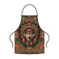 Native American Indian Wolf Graphic Apron for Kitchen and Grilling