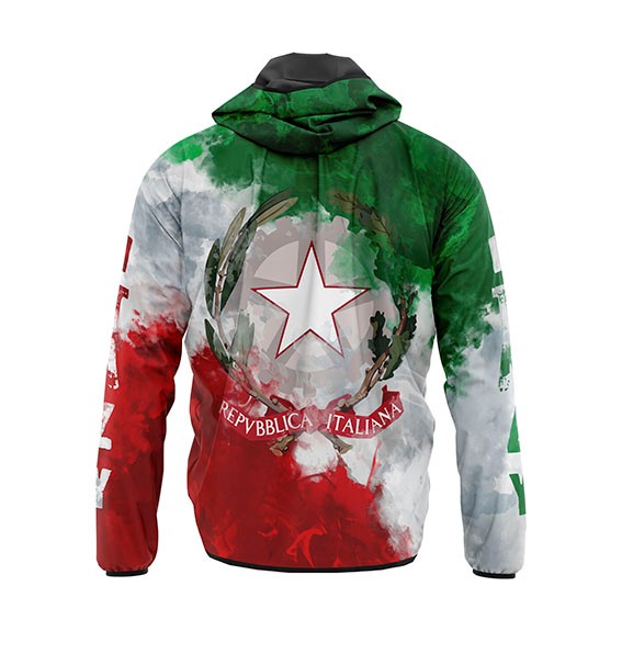 Italy Coat of Arms Windbreaker Jacket Lightweight Unisex Sportswear