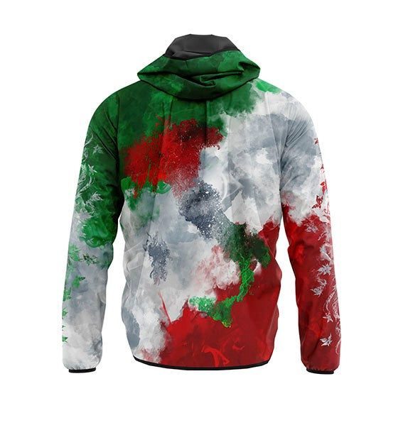 Italy Flag Lightweight Windbreaker Sport Jacket with Hood