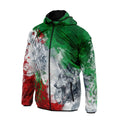 Italy Flag Lightweight Windbreaker Sport Jacket with Hood