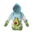 Avocado-Katzen-Grafik-Hoodie für Kinder