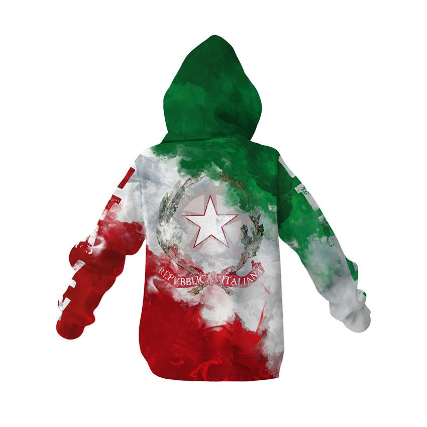 Kids Italian Coat of Arms Hoodie - Italy Heritage Graphic Sweatshirt