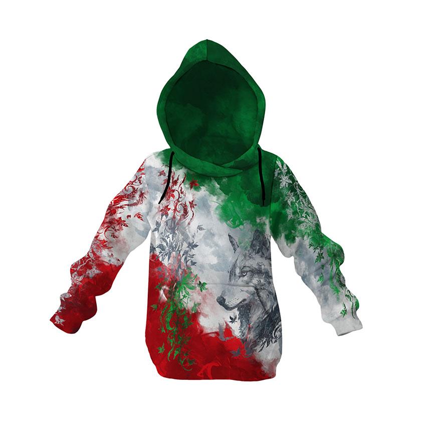 Kids Italian Coat of Arms Hoodie - Italy Heritage Graphic Sweatshirt