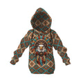 Native American Eagle Leader Graphic Kids Pullover Hoodie