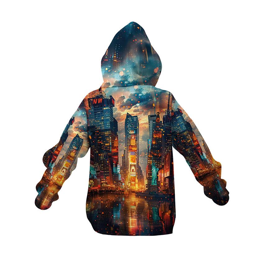 New York City Streetwear Graphic Kids Fleece Hoodie