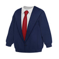 Politician Suit Graphic Print Kids Sweatshirt with Formal Tie Design