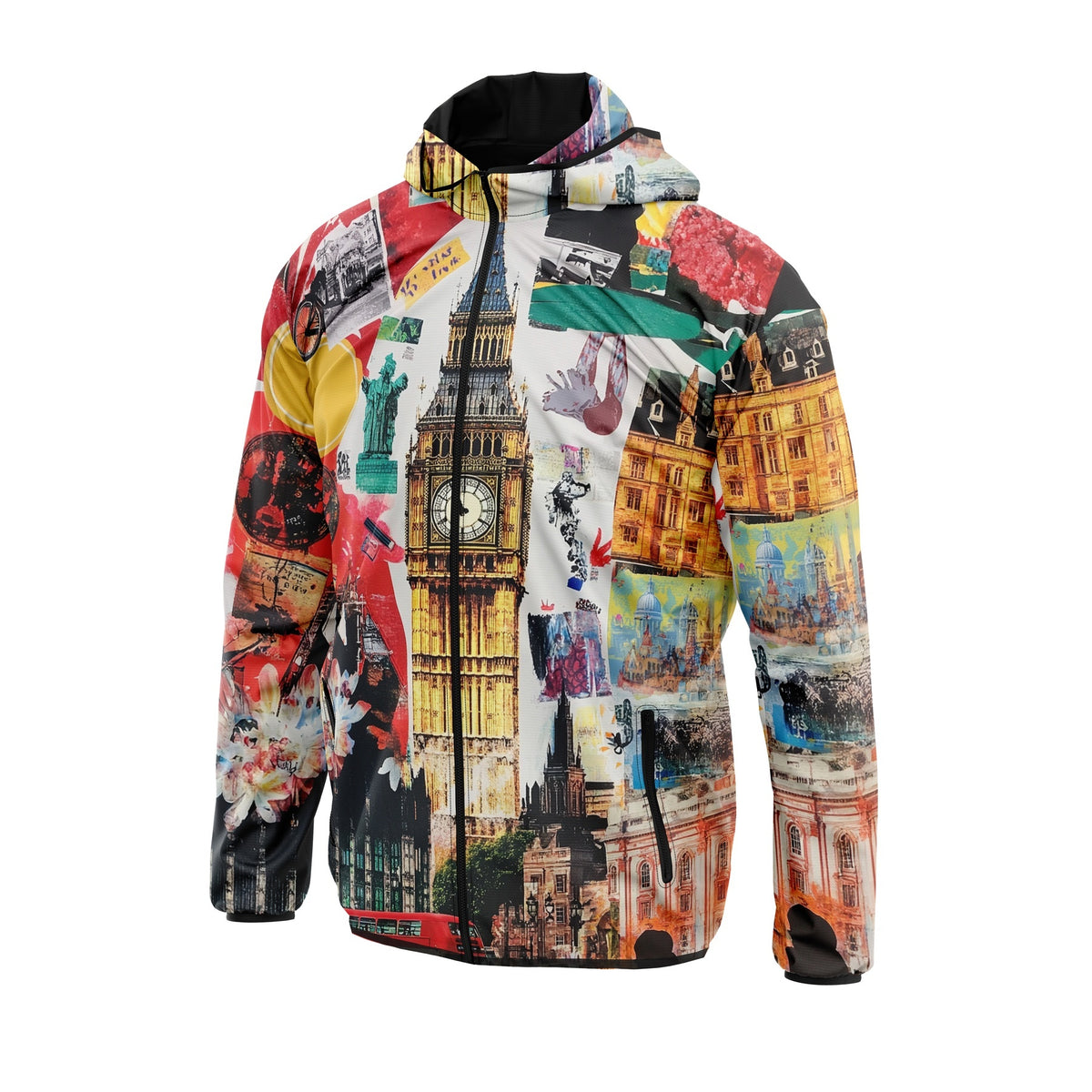 London Big Ben Collage Windbreaker Sportjacke