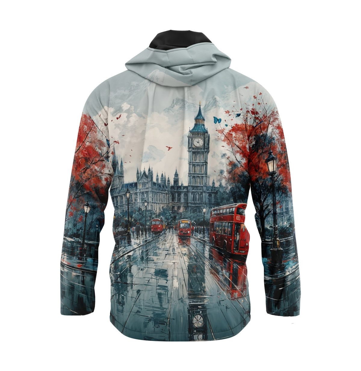 Klassische London Big Ben Print Windjacke