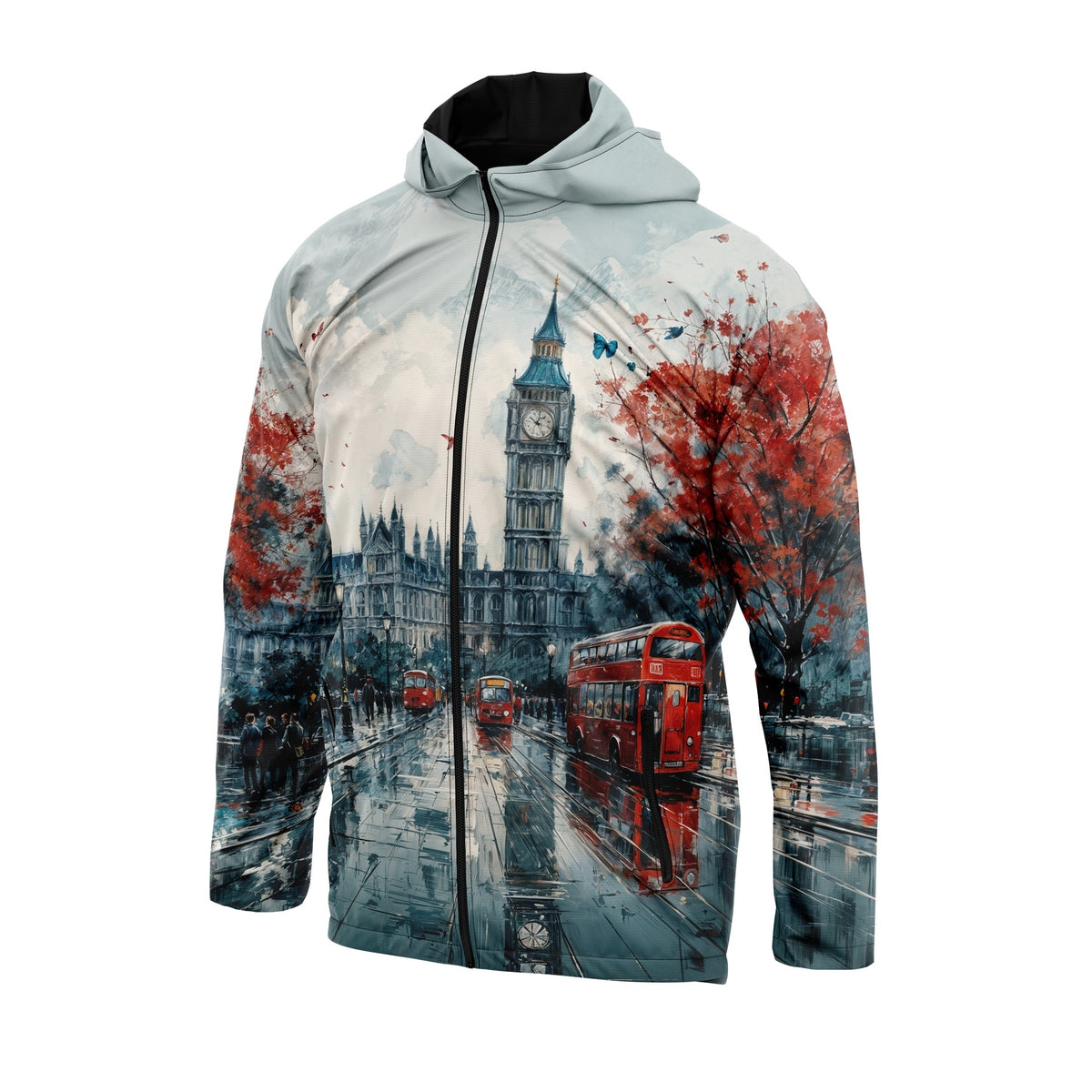 Klassische London Big Ben Print Windjacke