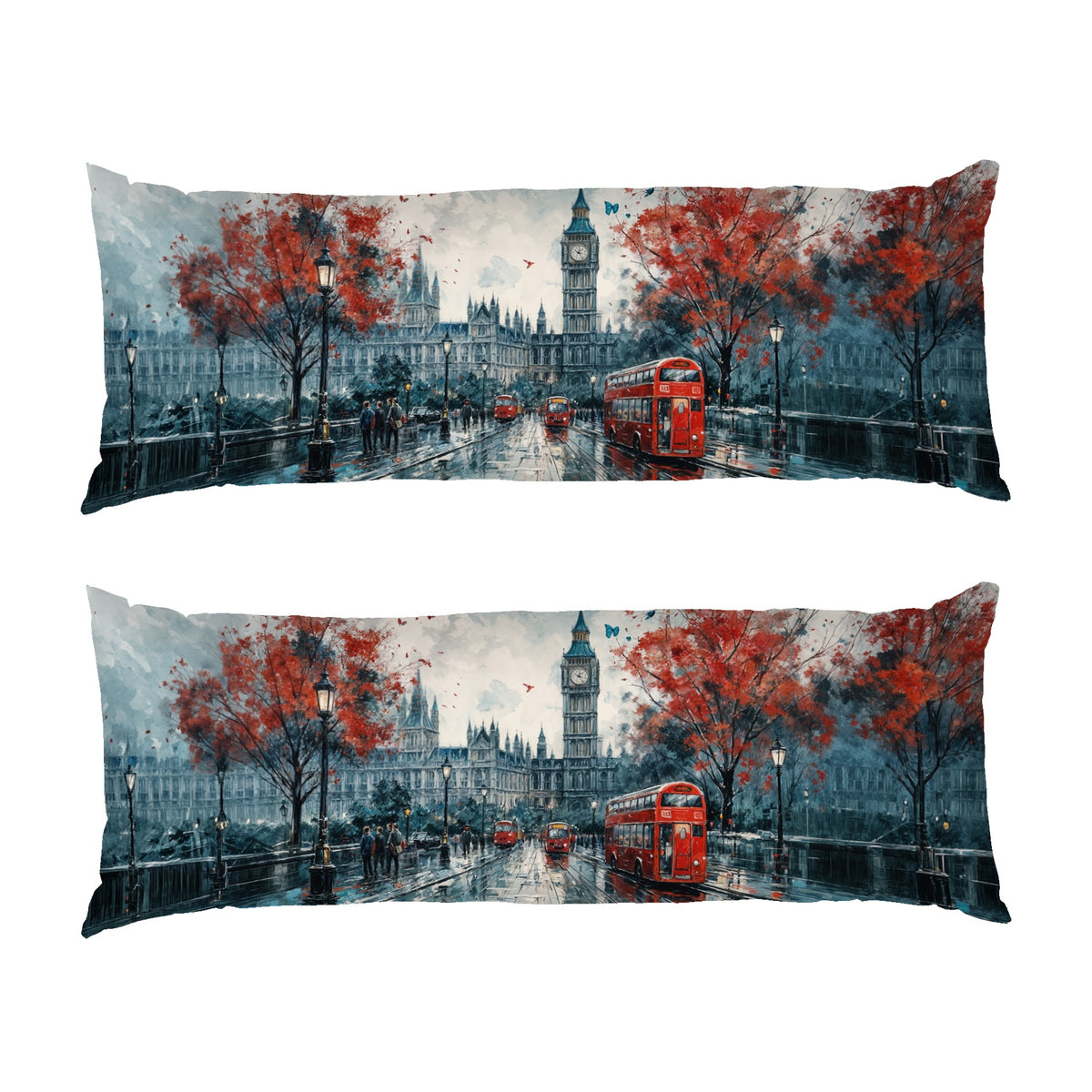 London Cityscape Ästhetik-Körperkissen mit beidseitigem Big-Ben-Druck
