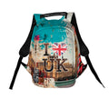 London Vintage Style Anti Theft Laptop Backpack Travel City Daypack