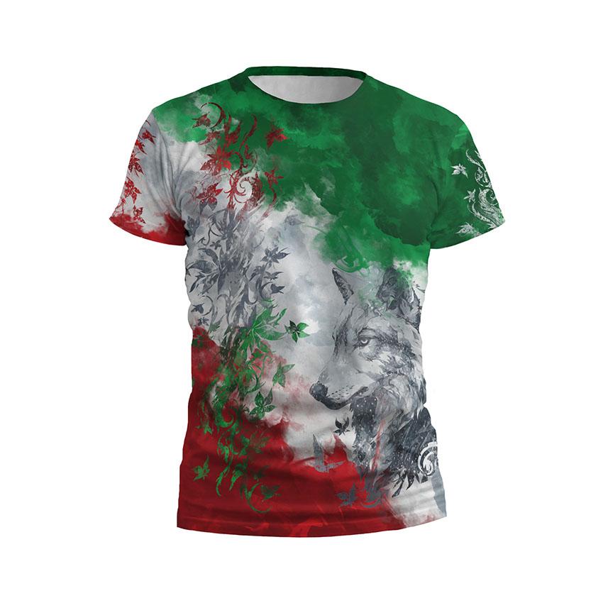 Men's Italy Flag Performance T-Shirt Athletic Fit Sport Tee